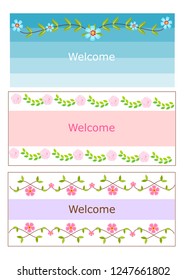 flower banner design vector.