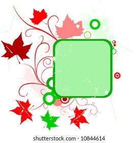 flower banner vector design with grunge elements