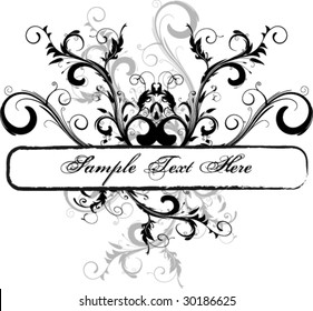 flower banner vector with space for text
