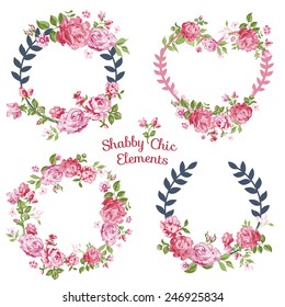 Flower Banners and Tags - for your design and scrapbook - in vector