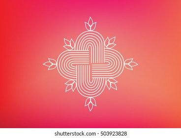 Flower Based Line Art from India
