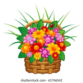 flower in basket