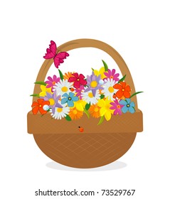 flower in basket