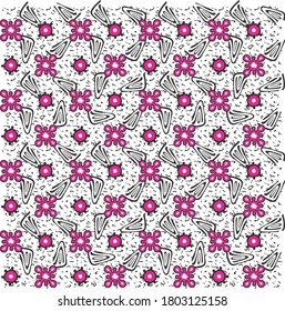 flower batik pattern for fabric print and texture use