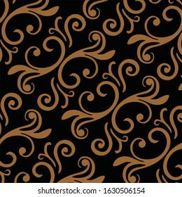 Flower batik pattern with points and curve line. Batik vector background. Traditional ornament. Ornament for fabric, wallpaper, packaging. Decorative print