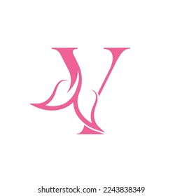 flower beautiful beauty logo letter Y