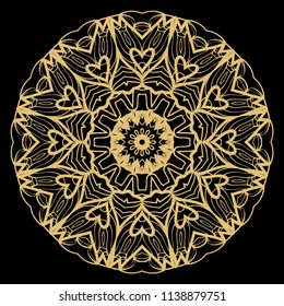 Flower beautiful mandala. Printable decorative elements. Vector illustration for design