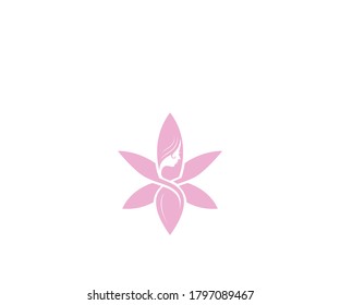 Flower beauty icon logo design template