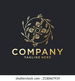 Flower beauty life logo design, minimalist elegant, modern company. cosmetic, spa, beauty salon, decoration, boutique logo. Luxury, Business, Royal Jewelry, Hotel Logo.