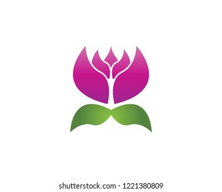 Flower beauty logo template