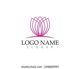 Flower beauty logo vector