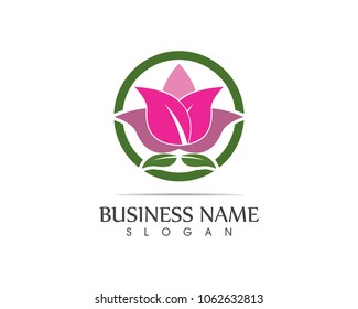 Flower beauty spa logo design concept