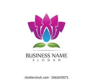 Flower beauty spa logo design concept