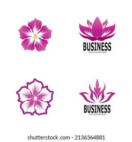 Blumenbeauty-Spa-Logo, Vektorgrafik