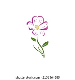 Flower beauty spa logo vector illustration