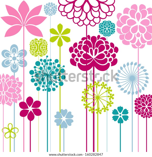 Flower Bed Stock Vector (Royalty Free) 160282847