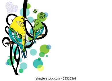 flower and bird