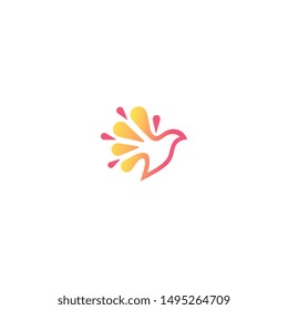 Flower bird with full color