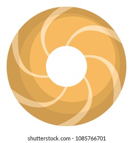 Flower biscuit icon. Flat illustration of flower biscuit vector icon for web