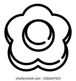 Flower biscuit icon. Outline flower biscuit vector icon for web design isolated on white background