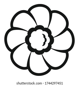 Flower biscuit icon. Simple illustration of flower biscuit vector icon for web design isolated on white background
