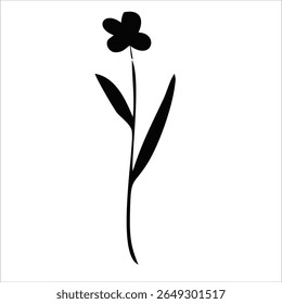 Flor preta. Arte gráfica computadorizada