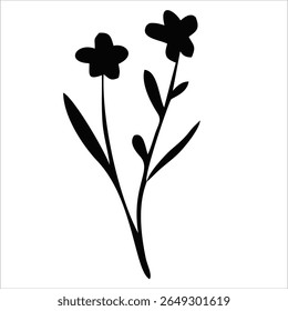 Flower black. Computer graphic art