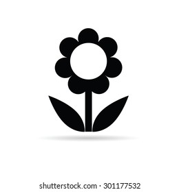 flower black vector silhouette
