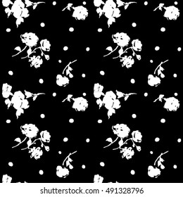 flower black white