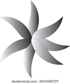 Flor negro y blanco, fondo blanco analógico