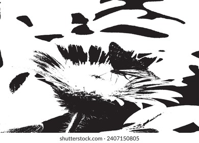 Flower black and white texture vector illustration image overlay monochrome grunge background texture