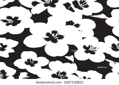 Flower black and white texture vector illustration image overlay monochrome grunge background texture