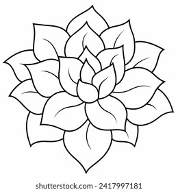 floraler schwarz-weißer Vektorgrafik für das Farbbuch	