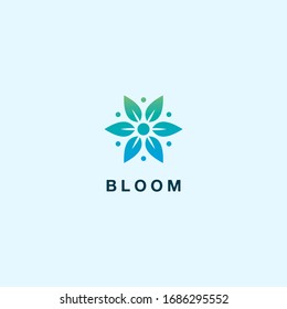 Plantilla de diseño del logotipo de flor