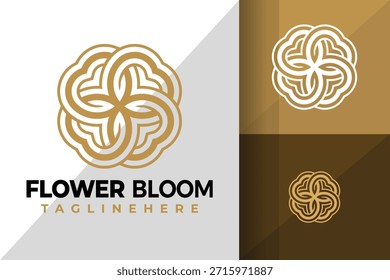 Flor Bloom Logo Logos Diseño Elemento Ilustración vectorial de stock