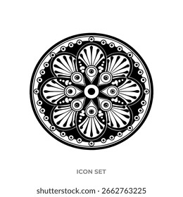 Patrón radial del mandala de la flor Diseños