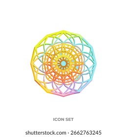 Designs für radiale Mandala-Muster der Blütenblüte