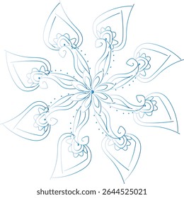 Flower Bloom Radial Patterns for mandala design