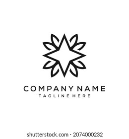 Flower Bloom Star Logo Design