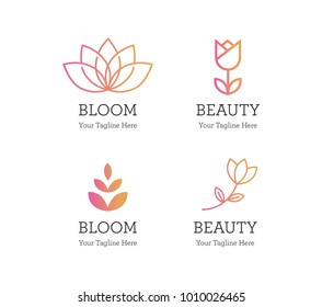 Flower and Bloom Vector Logos and Icon Collection