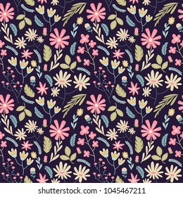 flower blooming blossom seamless pattern