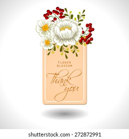 Flower blossom. Abstract flower background with place for your text.