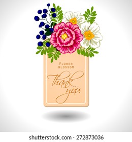 Flower blossom. Abstract flower background with place for your text.