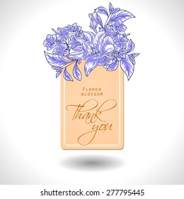 Flower blossom. Abstract flower background with place for your text.