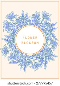Flower blossom. Abstract flower background with place for your text.