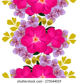 Flower blossom. Abstract elegance seamless pattern with floral elements. Flower background.