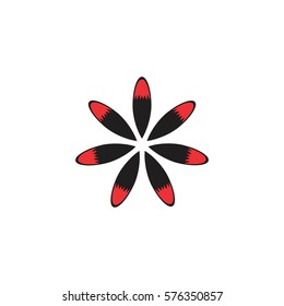 flower blossom art logo vector
