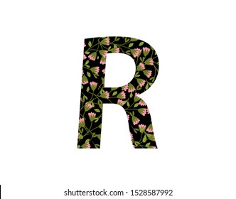 Flower Blossom Letter R Icon Logo . R Letter Design Vector flower blossom perfect for florist, boutique, wedding and ornament.