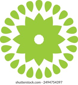 Flower Blossom Nature or sunflower vector icon Symbol	
