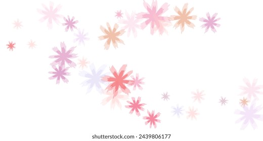 Flower blossom parts romantic vector. Pastel pink blossom petals floral design.